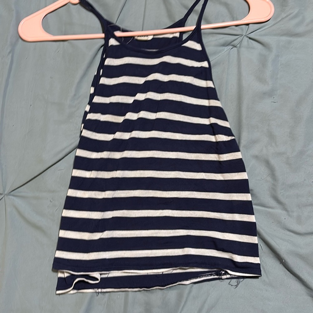 XS white & blue crop top, Garage
